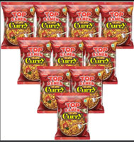 Top Ramen Classic Masala Noodles | 100% Desi Spicy Flavor, Saucy Instant Noodles for Family Meals | Quick & Tasty Comfort Food, 70 gm (Pack of 10