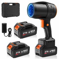 Handheld Electric Cordless Leaf Blower – 500,000RPM Mini Turbo Jet Blower with 2×4.0Ah Batteries & Charger, Lightweight for Patio, Lawn, Garage Cleaning