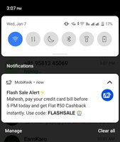 Mobikwik - Flat Rs 50 Cashback on Min Credit Card Bill Payment of 15000 [Account Specific]