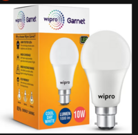 wipro Garnet 10W LED Bulb for Home & Office |Cool Day White (6500K) | B22 Base|220 degree Light coverage |4Kv Surge Protection |400V High Voltage Protection |Energy Efficient | Pack of 1