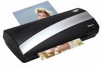 Bambalio Hot & Cold Laminator Fully Automatic Upto A4/FC Size (2 Rollers) 1 Year Warranty Black Colour