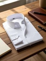 Balino Men Solid Casual White Shirt