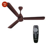 Crompton Energion Hyperjet 1200mm BLDC Ceiling Fan | Point Anywhere Remote Control | BEE 5 Star Rated Energy Efficient | Superior Air Delivery | Anti-Rust | 2 Year Manufacturer Warranty | Brown