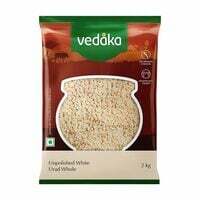 Amazon Brand - Vedaka Premium Unpolished White Urad Whole, 2kg (Loot)