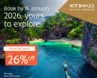 Upcoming - Etihad Global Sale - Upto 26% Off | 11th Jan