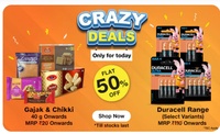 Crazy Deals - Jiomart - Duracell Batteries at Flat 50%Off