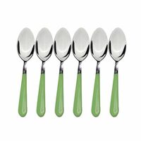 Stainless Steel Dinner Spoons - 6 Pcs - Multicolor