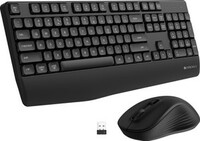 ZEBRONICS Companion 202 Wireless Standard Desktop Keyboard Compatible with Desktop, Laptop, Mac 104 Keys, Copilot AI Key, 12 Multimedia Keys, 1600 DPI, Silent, 4 Buttons (Black)