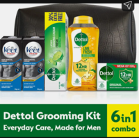 Dettol Ultimate Multipurpose Grooming & Shower Kit Men (6 Items in the set)