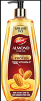 Dabur Almond Hair Oil - 650 ml | Provides Damage Protection | Non Sticky Formula | For Hair Fall control & Shiny Hair | Light Hair Oil with Almonds, Keratin Protein, Soya Protein & 10X Vitamin E (Pack of 1)