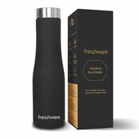 Frenchware Water Bottle (1 Litre, Premium Stainless Steel, Shadow Black) Bottle for Fridge, School, Outdoor, Gym, Home and Office, Scratch-Resistant, Rust Free, Non-Toxic, Easy-to-Clean