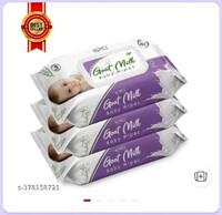 Novel Goat Milk Baby Wipes 72's Sheet Pack Of 3 