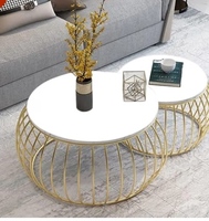 Modern Round Coffee Table Set – Nesting & Stacking Design