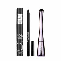BOB By Fashion Colour Trio Pack - Black, 13.35 g | Kajal (043062W)+ Eyeliner(043216W) + Mascara(043013W) | Lightweight | Long Lasting | Smooth Texture | Precise Application | Intense Color Payoff | Paraben Free (BLACK)