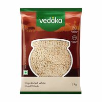Now - Amazon Brand Vedaka Premium Unpolished White Urad Whole 2kg [location specific]