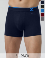 XYXX Men’s Pack Of 5 Solid Trunks