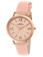 French Connection Leather Analog Rose Gold Dial Women's Watch-Fcn00037D
