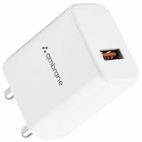 Ambrane 18W Wall Charger USB Port (RAAP M10,White)