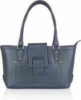 Full-Grain Cro Leather Top-Handle Satchel Tote & Shoulder Sling Bag for Women