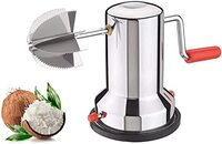 Coconut Scrappers Machine - Stainless Steel Coconut Grater, Manual Hand Roller Coconut Crusher Tool for Home Kitchen Chutney, Gravies, Dhokla, Khandvi (Pack of 1, Multicolor)