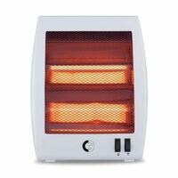 CG Norris 800W 2Q Quartz Room Heater | 2 Heat Settings | Tip Over Safety Switch | Noiseless Operation | Ideal for Rooms up to 150 sqft | White
