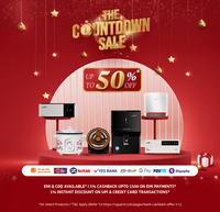 The CountDown Sale - UPTO 50% off + 5% extra cashback (1500) and + 1% instant discount on UPI & CC