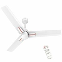 Polycab Wizzy Neo 1200mm 5-Star BLDC, Remote Ceiling fan for Living Room| 55% Energy Saving, 100% Copper, High Air Delivery, 6 Speed Setting, Free Installation | 4-yr WarrantyWhite Rosegold
