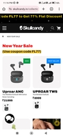 Skullcandy New Year Sale Use Code FL77 To Get Flat 77% Off