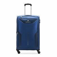 Aristocrat Polyester Mark 4W Str Lg (H) Dark Blue Softshell Inline Luggage Suitcase Bag (Dark Blue, Large), H-78 Centimeters