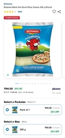 Buy Britannia Blend And Diced Pizza Cheese 200 g (Pouch) location specific 