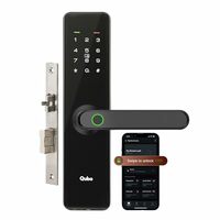 QUBO Smart Door Lock Essential (2025 Edition)  | Mechanical Key (Black)