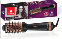 Havells HD4081 Professional Volumizer Hair Dryer, KeraNourish Ceramic Coating Brush Head, 1200 Watts, Ionic Care, Nylon Bristles,Cool Tip with Stand Support