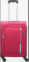 Aristocrat Polyester Dasher Hybrid Spinner Suitcase 4W STR 59 RED, Small, 43 Cm