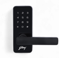 Godrej Smart Lock I Catus Touch I Digital Lock for Main and Internal Wooden Door I 2 in 1 Access I Pin Access I Mechanical Key I Black Finish