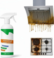 500ML Kitchen Cleaner Spray Oil & Grease Stain Remover For Gas Stove, Chimney BBQ Exhaust Fan Non-Flammable Magic Degreaser Liquid Spray for Grill & Home glow all surface cleaner spray (Pack of 1)