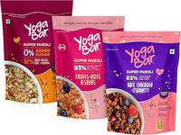 Yogabar Wholegrain Breakfast Muesli |Fruits Nuts and Seeds | Dark Chocolate Cranberry |No Sugar Super Muesli |400gm Each 
