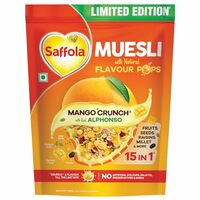 Saffola Muesli Mango Crunch, with Real Alphonso Mango (400g)