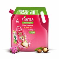 Fiama Body Wash Shower Gel Patchouli & Macadamia, 1.4L Bodywash Refill Value Pouch for Women & Men with Skin Conditioners for Soft, Glowing Skin, Suitable for All Skin Types