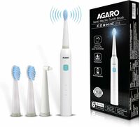 AGARO COSMIC Lite Sonic Electric Toothbrush For Adults With 6 Modes, 3 Brush Heads, 1 Interdental Head And Rechargeable With 3.5 Hours Charge Lasting Upto 25 Days, Power Toothbrush|White 