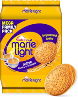 Sunfeast Marie Light Active, Marie Biscuits with Iron and 6 Vitamins, Tea-Time Biscuits Family Pack, Wheat, 956G/1KG