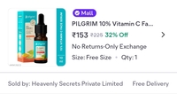 Pilgrim 10% Vitamin C Face Serum (10 ml)