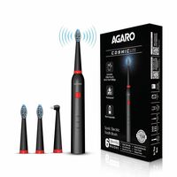 AGARO COSMIC Lite Sonic Electric Toothbrush for Adults with 6 Modes, Black
