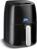 KENT Digi Plus Air Fryer 4L & 1300W | Fry, Grill, Roast & Bake | Digital Display & Touch Control Panel | Rapid Heating | 80% Less Oil Usage | High Temperature & Uniform Heating | Black Air Fryer (4 L)