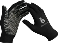 Shopeleven Breathable Anti-Slip Work Gloves for Sports, Adventure Batting Gloves (Black)
