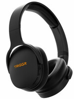 TRIGGR Trinity 2 with Dual Pairing, ENC, Fast Charge, 50H Battery, Rubber Finish, v5.3 Bluetooth (Midnight Black, On the Ear)