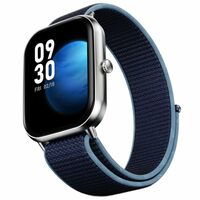 Fire-Boltt Ninja Call Pro Max Nyluxe Smart Watch 2.01″ with Bluetooth Calling, Voice Assistance, SpO2 & Heart Rate Monitor, 120+ Sports Modes, IP67 Waterproof, Smart Watch for Men & Women - Cyan