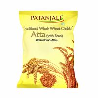 Patanjali Traditional Whole Wheat Chakki Atta with Bran 10kg, Genhu ka Atta, Organic Flour
