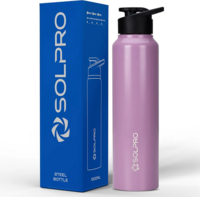 Solpro Alpha 1000mL ISI Certified Stainless Steel Bottle for Office,School,College,Travel,Gym,Yoga,Camping,Sports & Outdoor for Men,Women,Athletes,Kids,Children,Student, & Youth; Odor,Leak & BPA Free