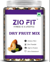 Ziofit Popular Dry Fruit Mix Jar 900g,Californian Almonds, Cashews, Dates, Black Raisins and Green Raisins, Natural and Flavorful Snack
