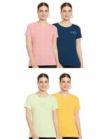 Amazon Brand - Symbol Women's Mix Pattern Cotton Half Sleeve Round Neck Regular Fit T-Shirt (Assorted Prints) (Available in Plus Sizes)